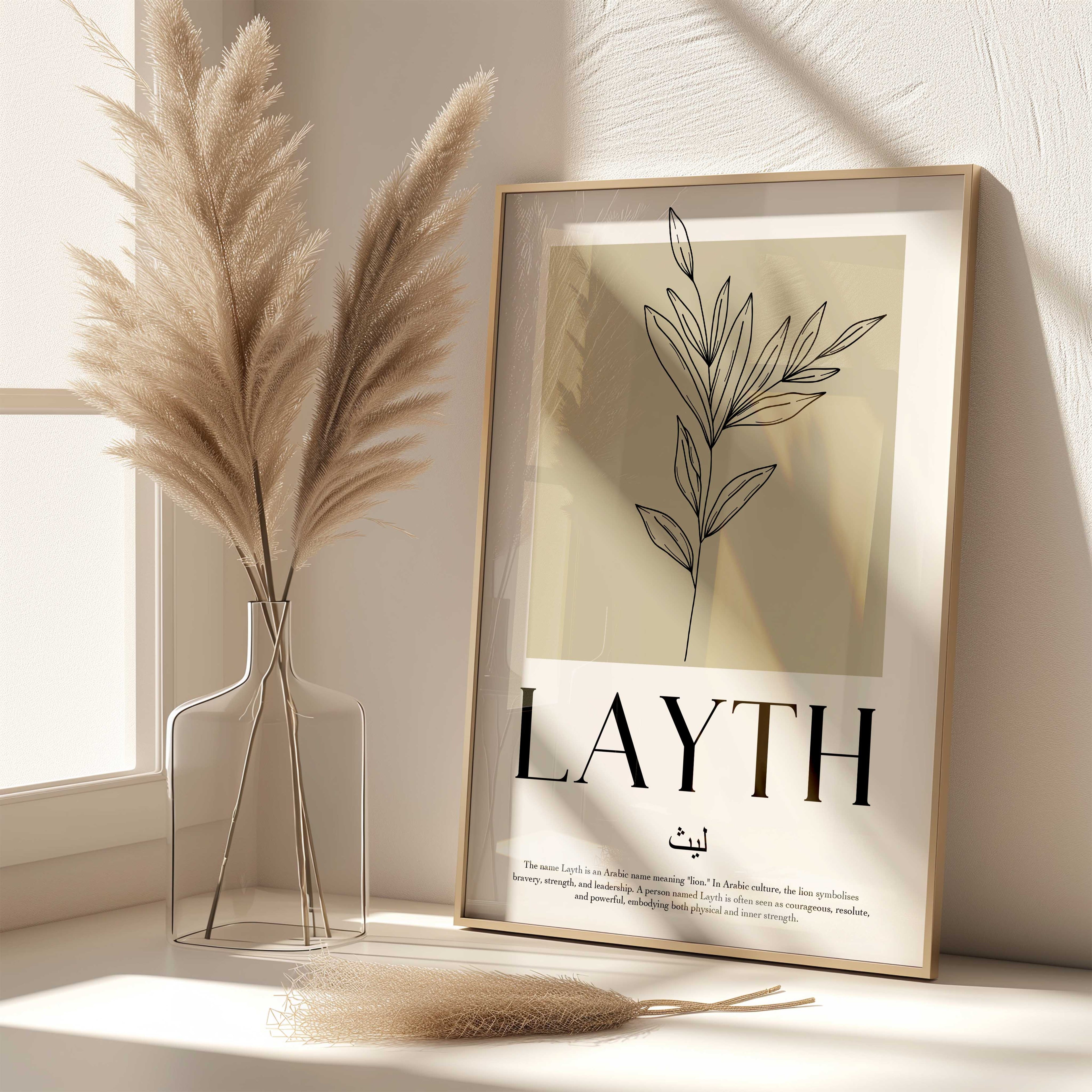 Bone - Personalised Islamic Name Print