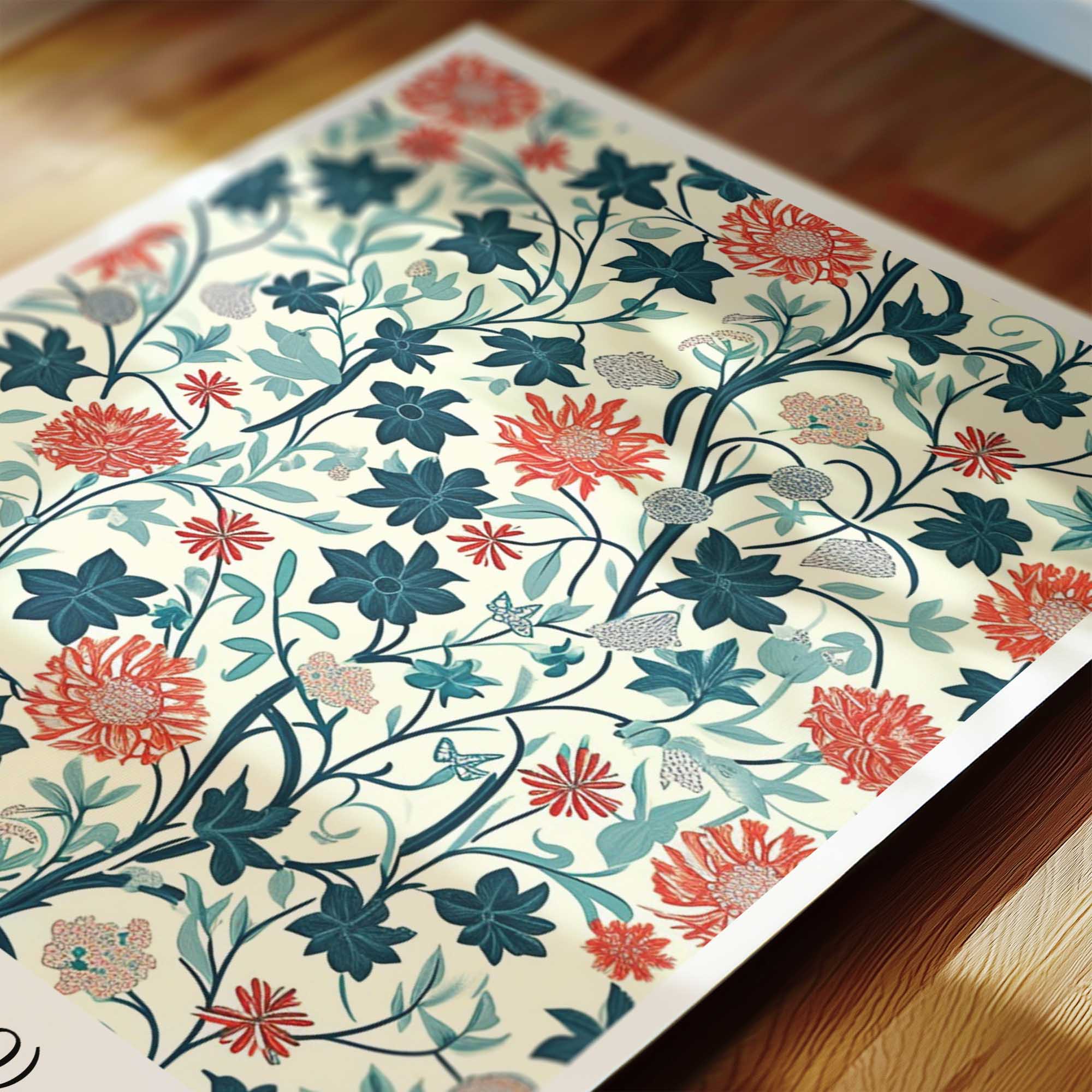 Quran verse with Floral Design Print